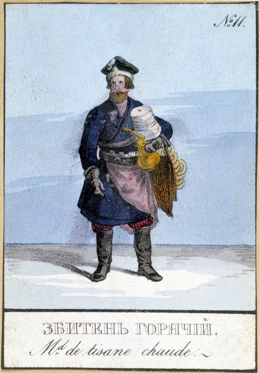 Kräutertee-Verkäufer in Russland im 19. Jahrhundert von Unknown artist