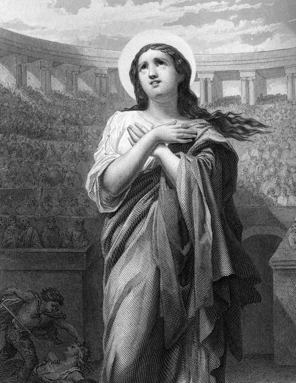 Heilige Felicitas. Witwe und römische Märtyrerin (II. Jh.) in „Die Heiligen Frauen“. 1852 von Unknown artist