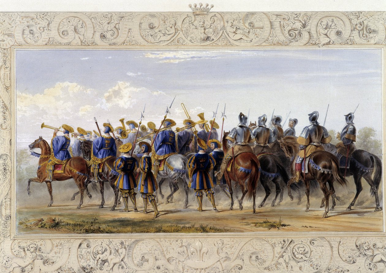 Reiterwachen - in „Knight of England“ von J. Whatman, ed. T. M