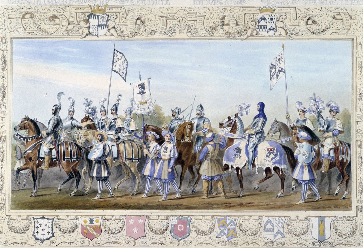 Reiter "Schwarze Löwen" - in "Ritter von England" von J. Whatman, Ed. T. M