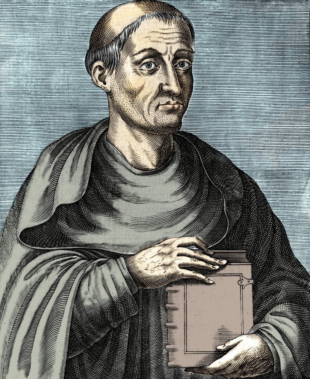 Hugues de Saint Victor. Französischer Theologe und Philosoph. 12. Jahrhundert. Gravur des 17. Jahrhunderts. von Unknown artist