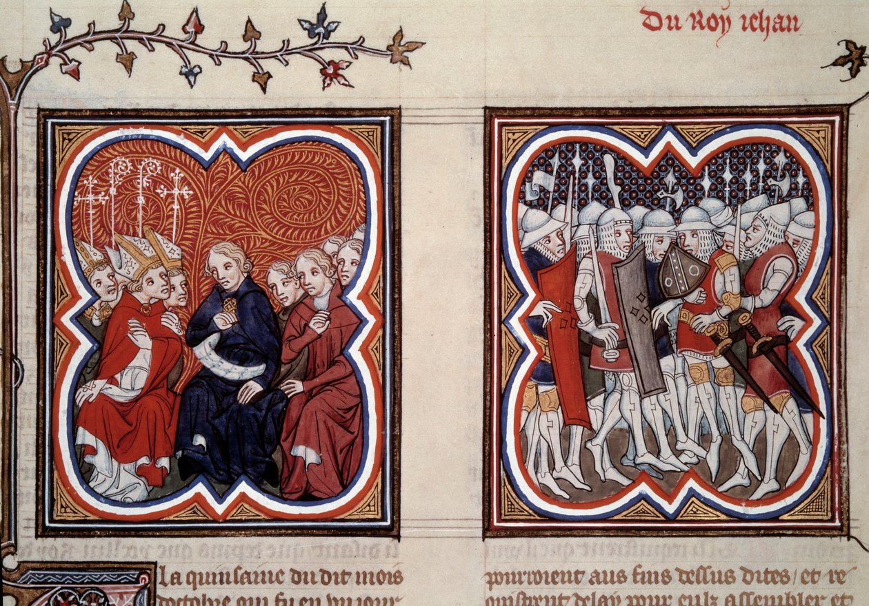 Hundertjähriger Krieg: Der zukünftige Dauphin Karl V. der Weise und die Räte der Generalstände von Unknown artist