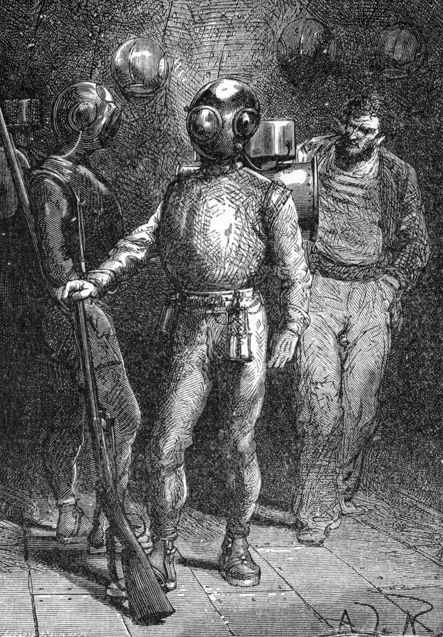 Illustration von „Zwanzigtausend Meilen unter dem Meer“ von Jules Verne von Unknown artist