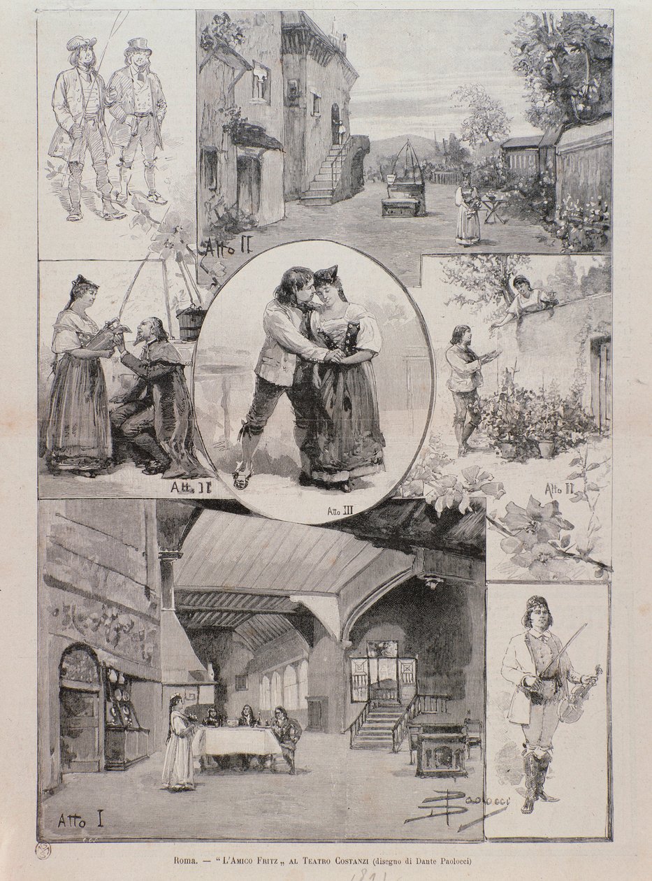 Illustrationen für die Oper L