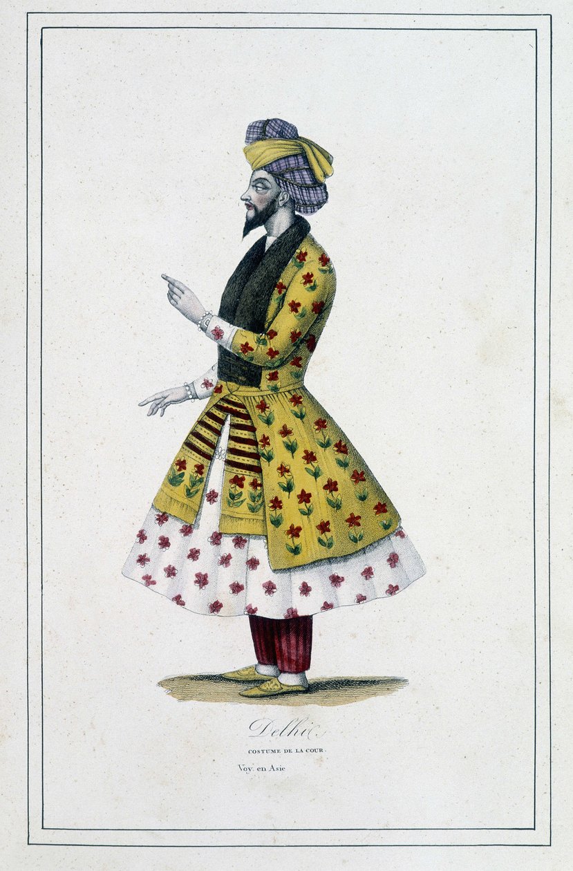 Indien: Mann aus Delhi - in „Die verschiedenen Völker der Erde“ von Pater Paul Jonhanneaud, Librairie des Bons livres von Unknown artist