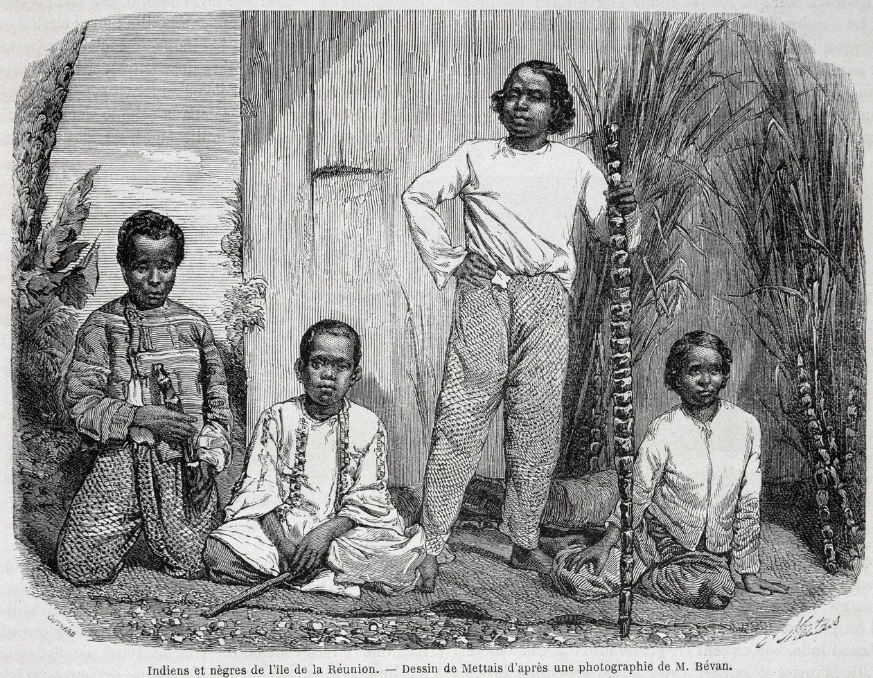 Inder und Neger von Réunion - in „Le Tour du Monde“ von Unknown artist