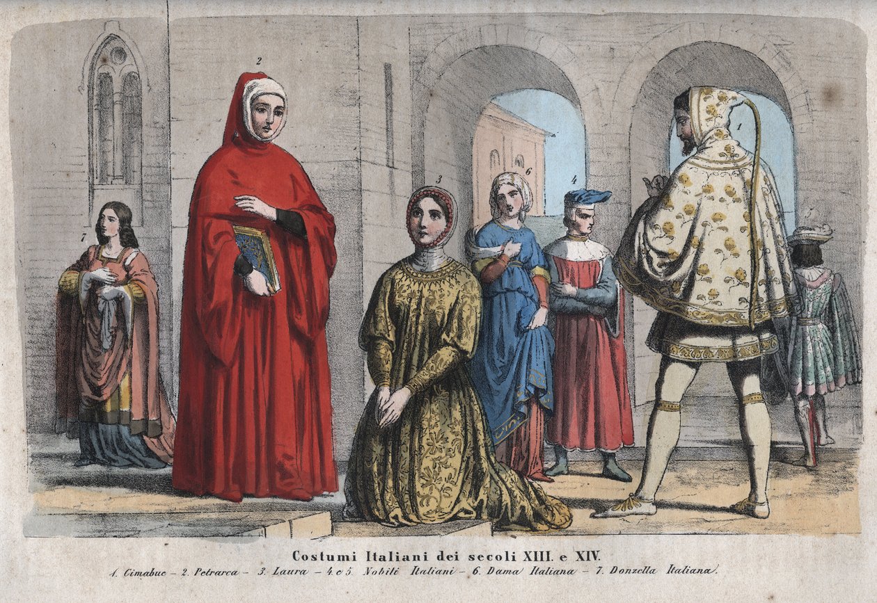 Italienische Mode des XIII. und XIV. Jahrhunderts von Unknown artist