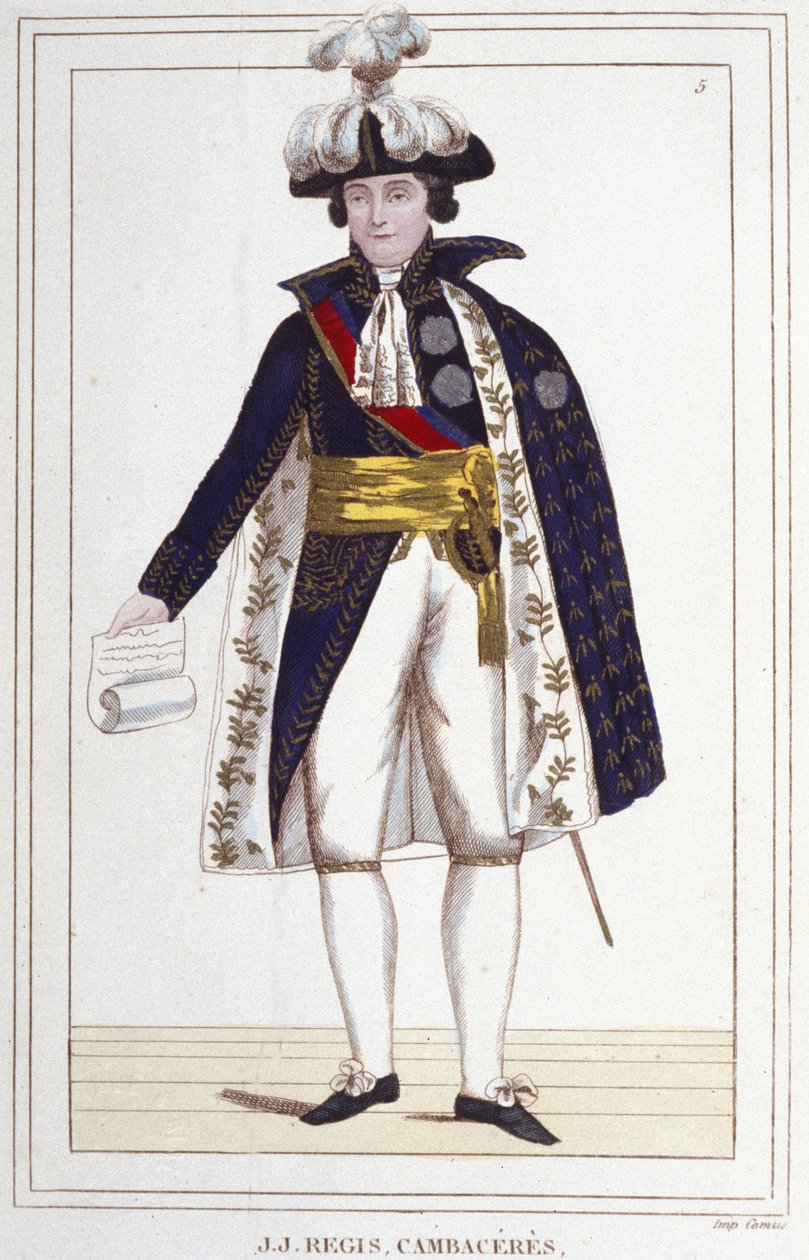 Jean Jacques Régis de Cambacérès (1753-1824), französischer Jurist und Politiker. Gravur von 1830 von Unknown artist