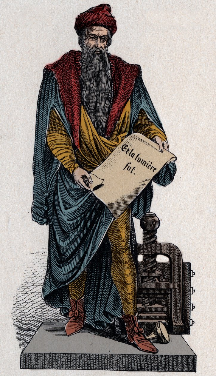 Johann Gutenberg, deutscher Drucker und Goldschmied von Unknown artist