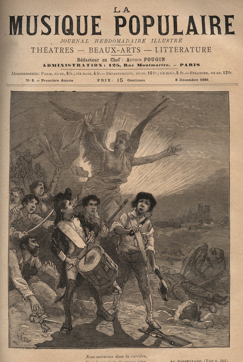 Die Marseillaise, die unter der Dritten Republik zur Nationalhymne wurde (14. Februar) von Unknown artist