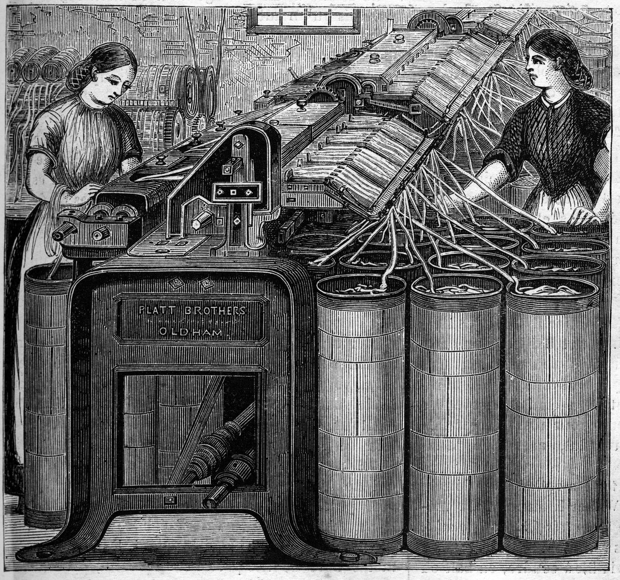 Große englische Industrien: Walter Evans Baumwollspinnerei in England 1863. Baumwollflotation von Unknown artist