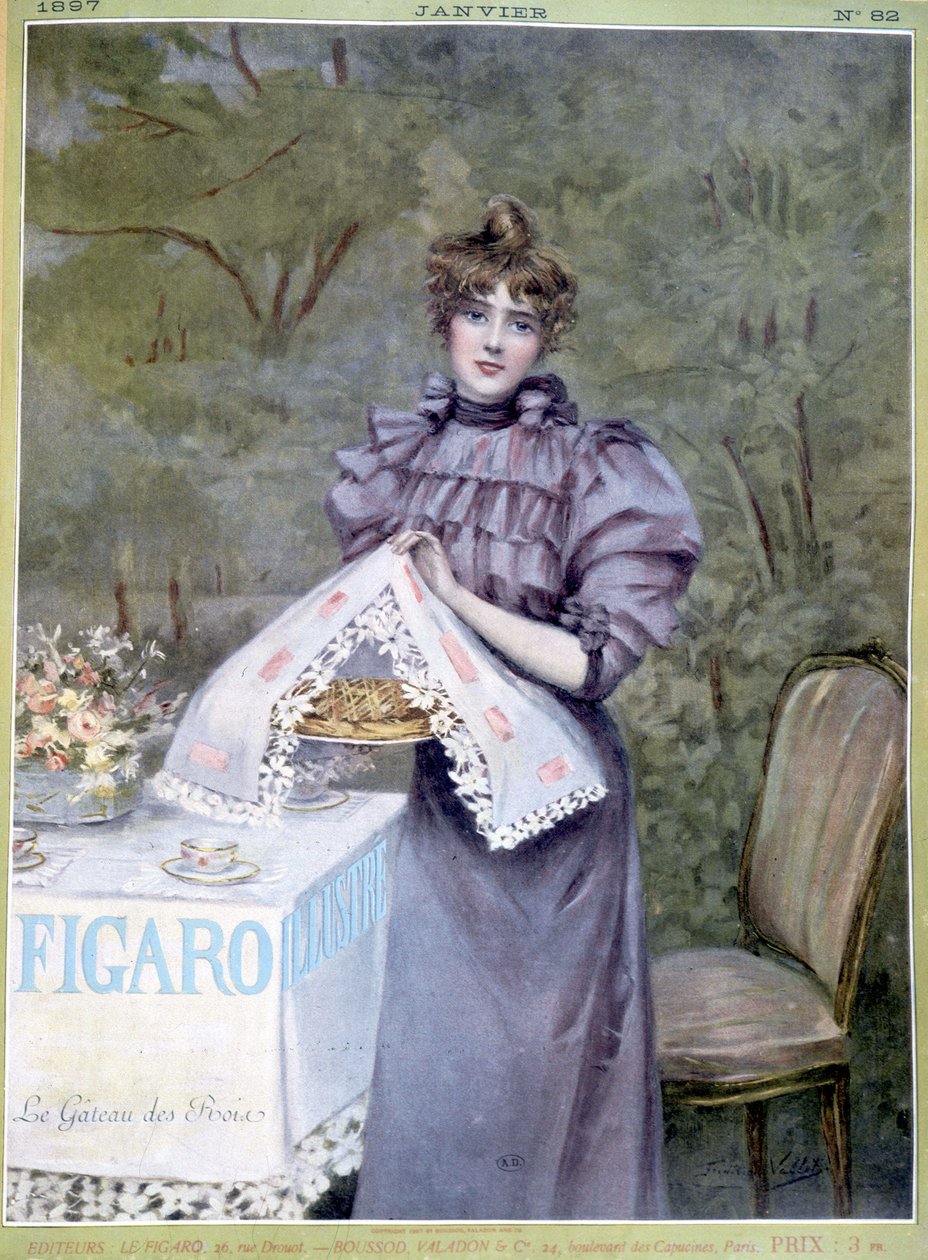 Le cake des rois von Frédéric Vallet - in „Figaro Illustré“, Jan 1897 von Unknown artist
