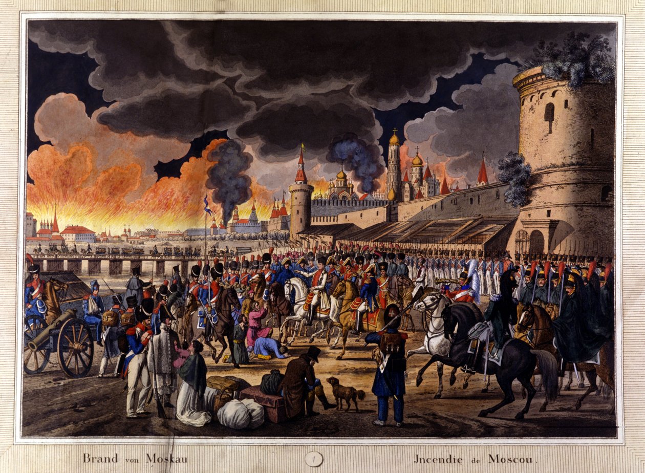 Der große Brand von Moskau im September 1812. von Unknown artist