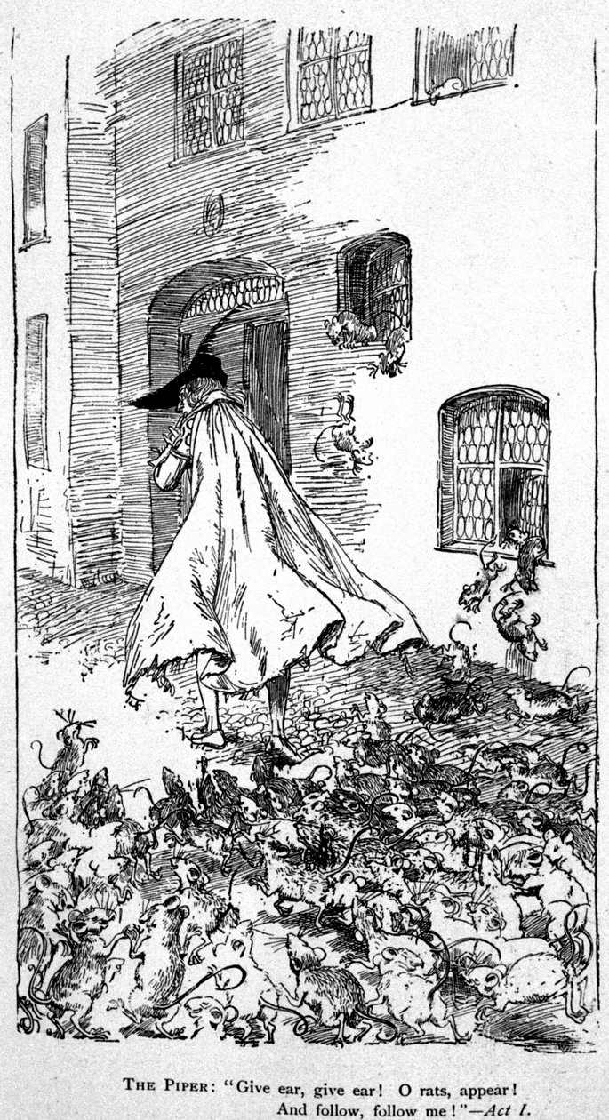 Legende vom „Rattenfänger von Hameln“ von Unknown artist