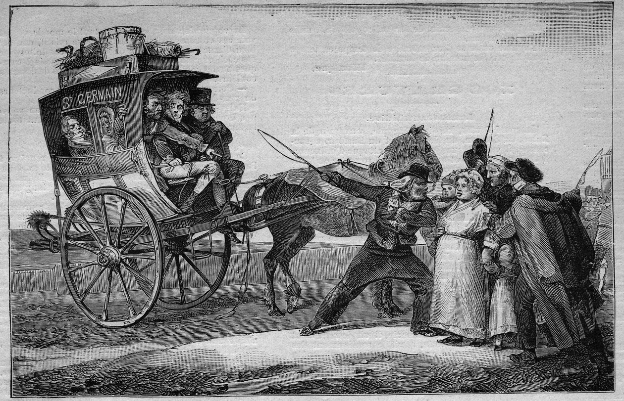 Die Omnibusse von Paris im 19. Jahrhundert: der Kuckuck - Gravur von 1892 von Unknown artist