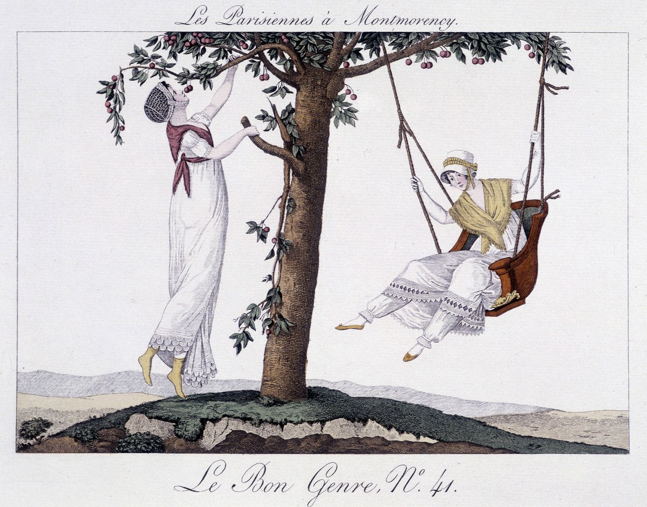 Die Pariserinnen in Montmorency (Schaukel) - in "Le Bon Genre" von Unknown artist