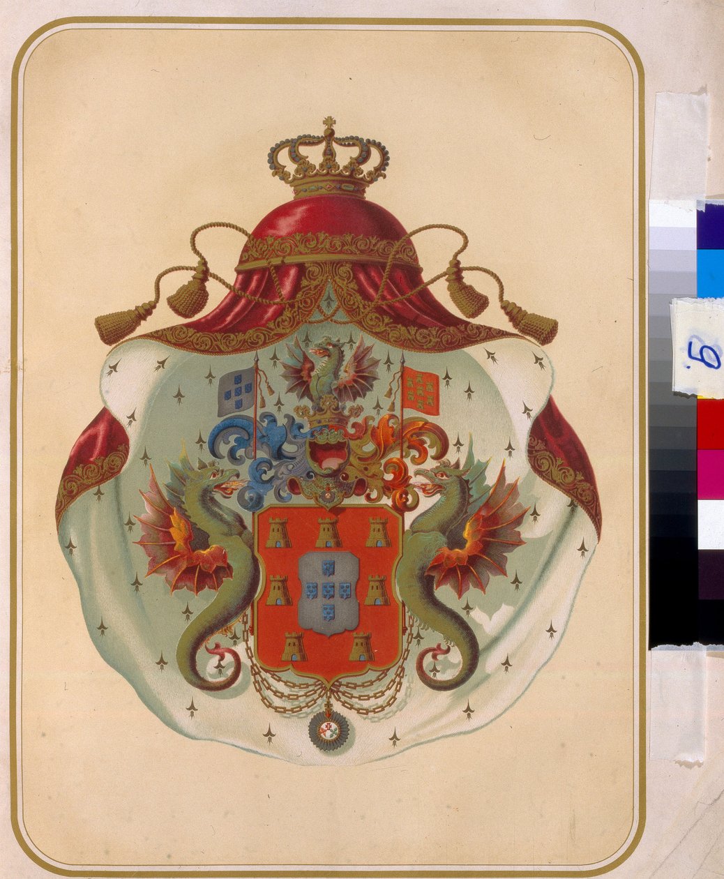 Das Wappen der Freimaurer der Großloge von Mecklenburg von Unknown artist