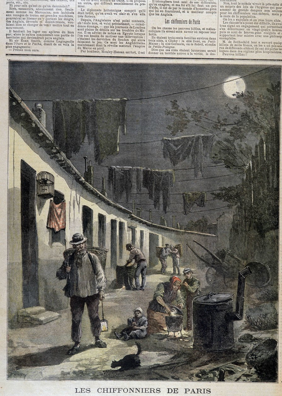 Die Lumpensammler von Paris - in „Le Petite Journal“ von Unknown artist