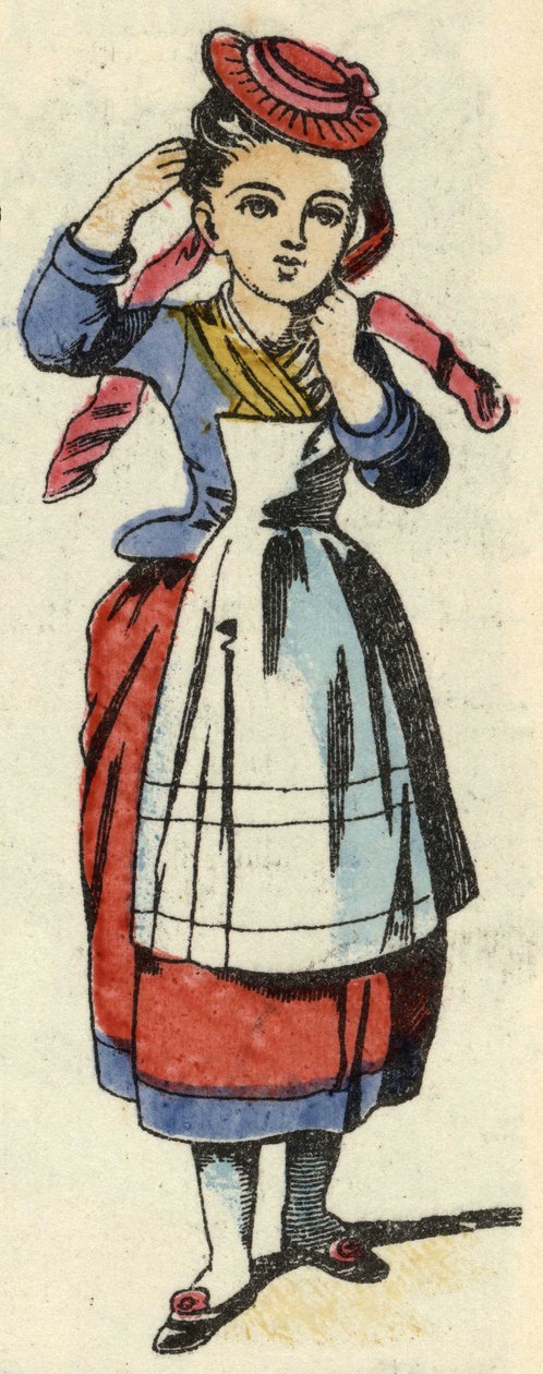 Rotkäppchen. Illustration des Märchens „Rotkäppchen“ von Charles Perrault von Unknown artist