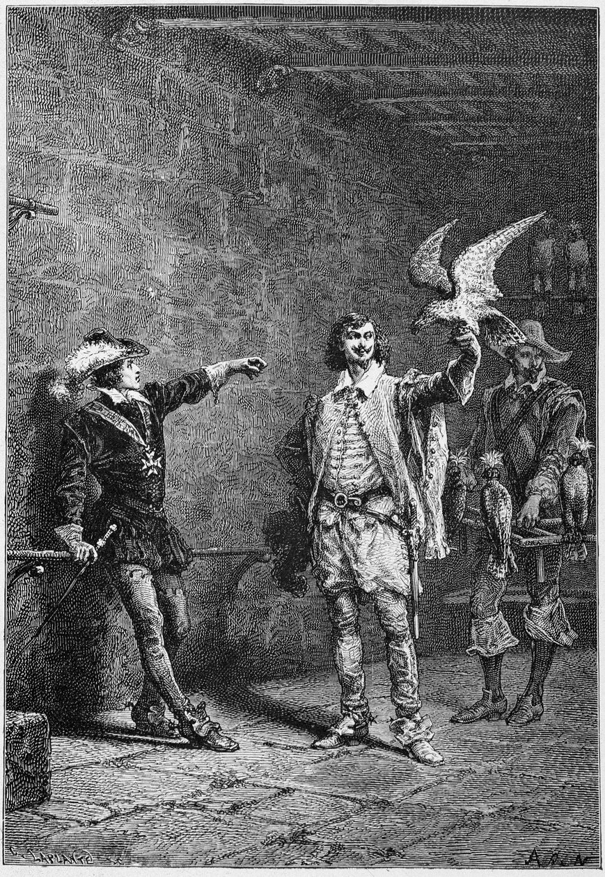 Ludwig XIII. im Alter von sechzehn Jahren und sein Favorit Albert de Luynes - in „Histoire de France“ von den frühesten Zeiten bis 1789 von M. Guizot von Unknown artist
