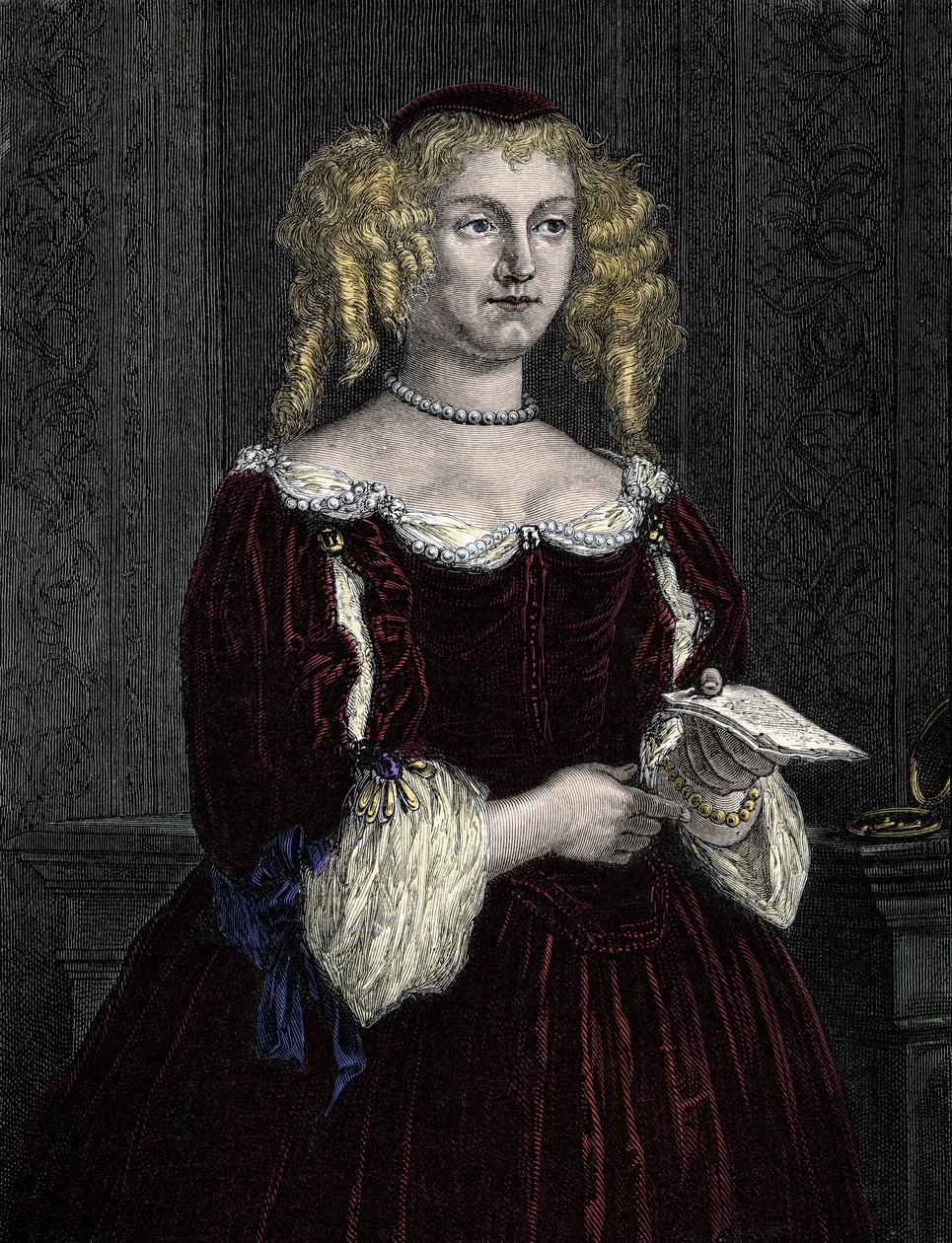 Marie de Rabutin-Chantal, Marquise de Sévigné, bekannt als Madame de Sévigné. Gravur von 1862 in 