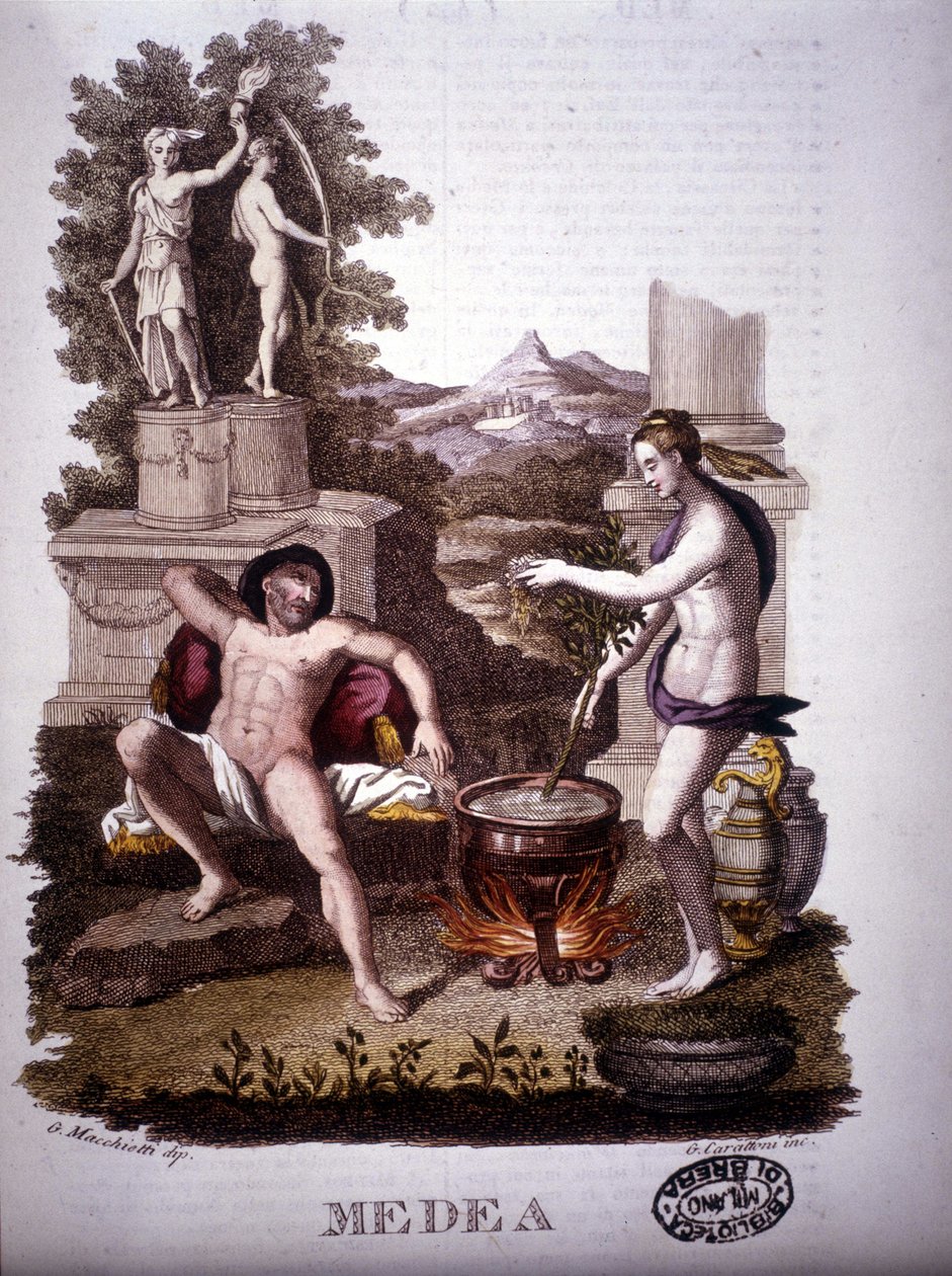 Medea - im „Dizionario mitologico“ von Unknown artist