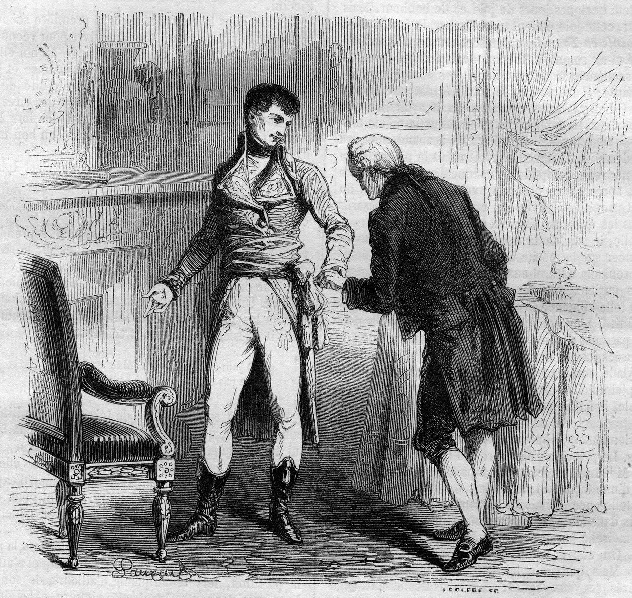 Begegnung zwischen dem italienischen Komponisten Niccolò Vito Piccinni (1728-1800) und dem ersten Konsul Bonaparte (Napoleon I.) von Unknown artist