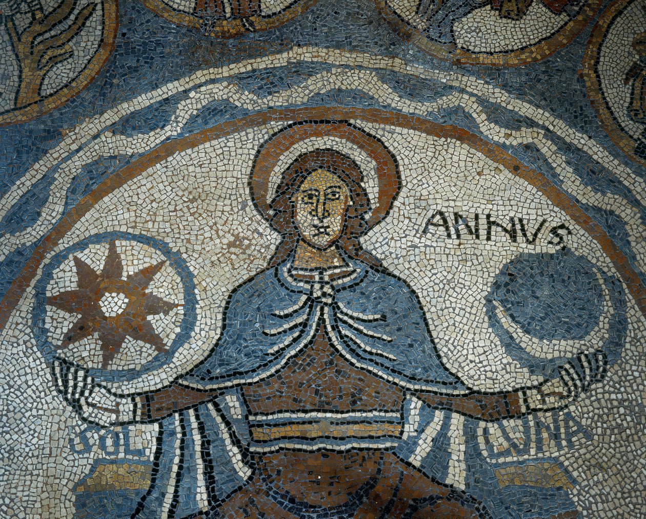 Mosaikboden, der die Monate des Jahres darstellt von Unknown artist
