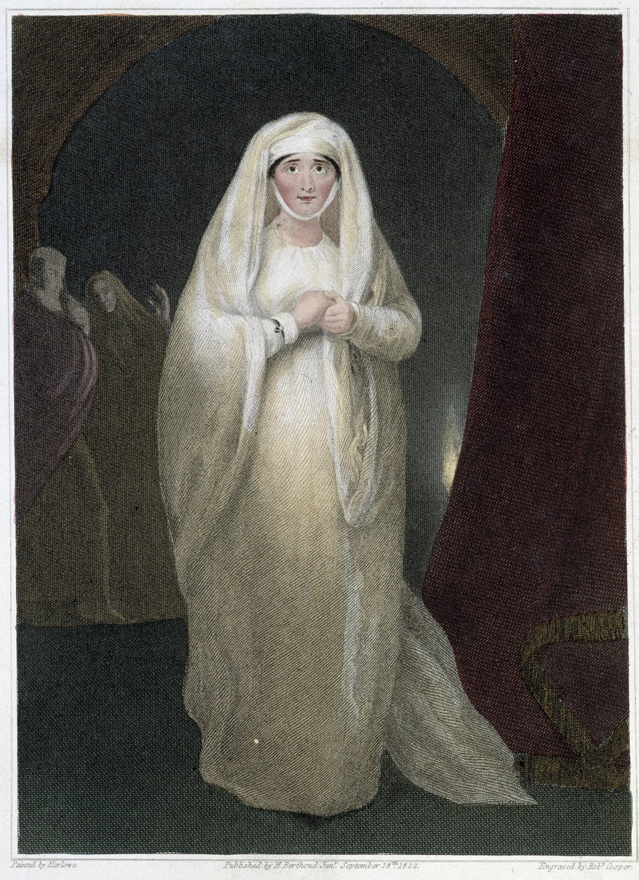 Mrs. Siddons in der Rolle der Lady Macbeth in Shakespeares Stück „Macbeth“, Anfang des 19. Jahrhunderts von Unknown artist