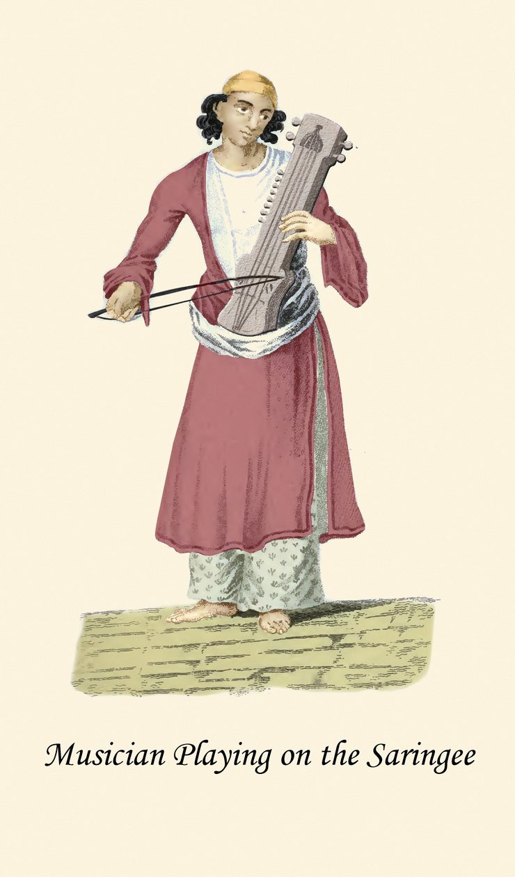 Musiker spielt die Saringee von Unknown Artist