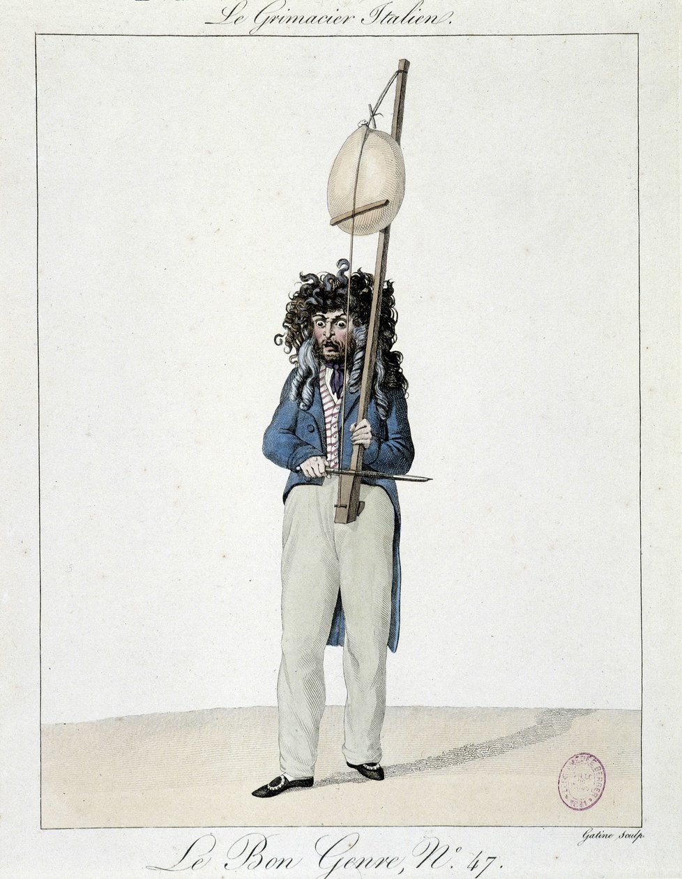 Musiker auf der Straße: der italienische Grimacier - Gravur, Carnavalet von Unknown artist