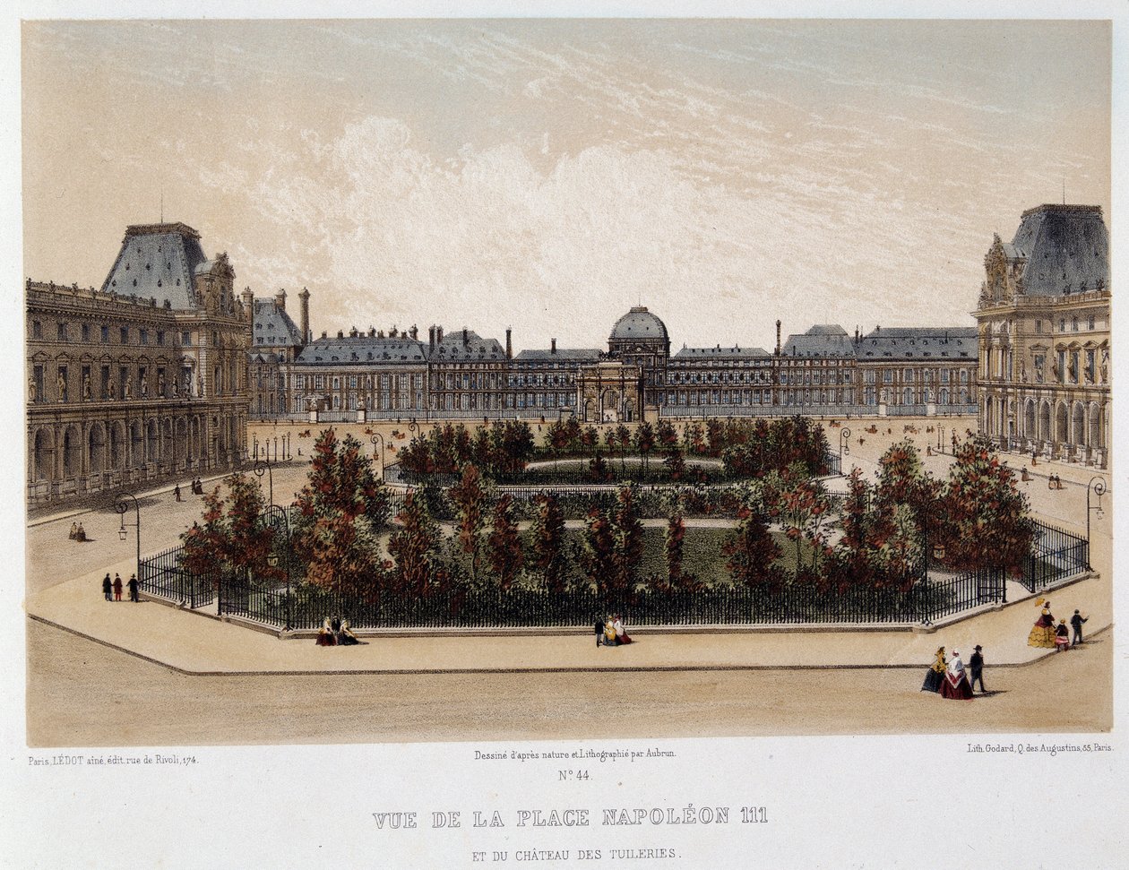 Napoleon-III.-Platz und der Tuilerienpalast von Unknown artist