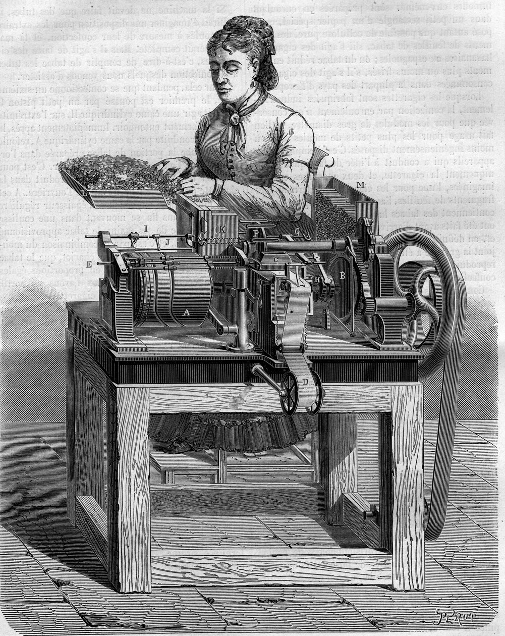 Neue Zigarettenmaschine in der Tabakfabrik am Quai d
