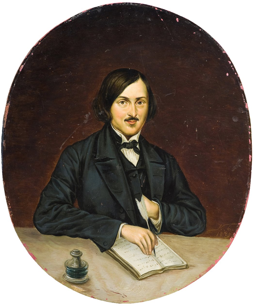 Porträt des Autors Nikolai Gogol (1809-1852) von Unknown artist