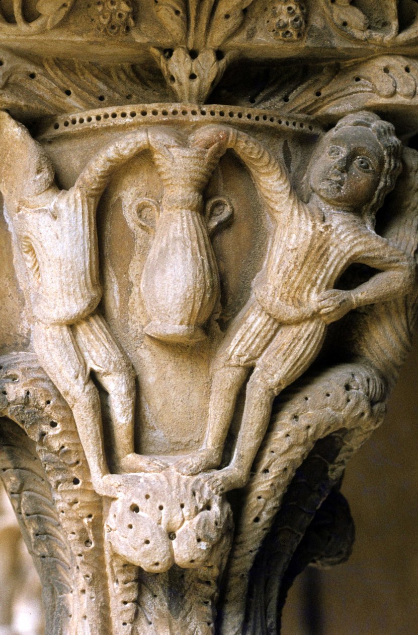 Normannische Kunst in Monreale (Sizilien): Kapitelle des Kreuzgangs der Benediktiner. von Unknown artist