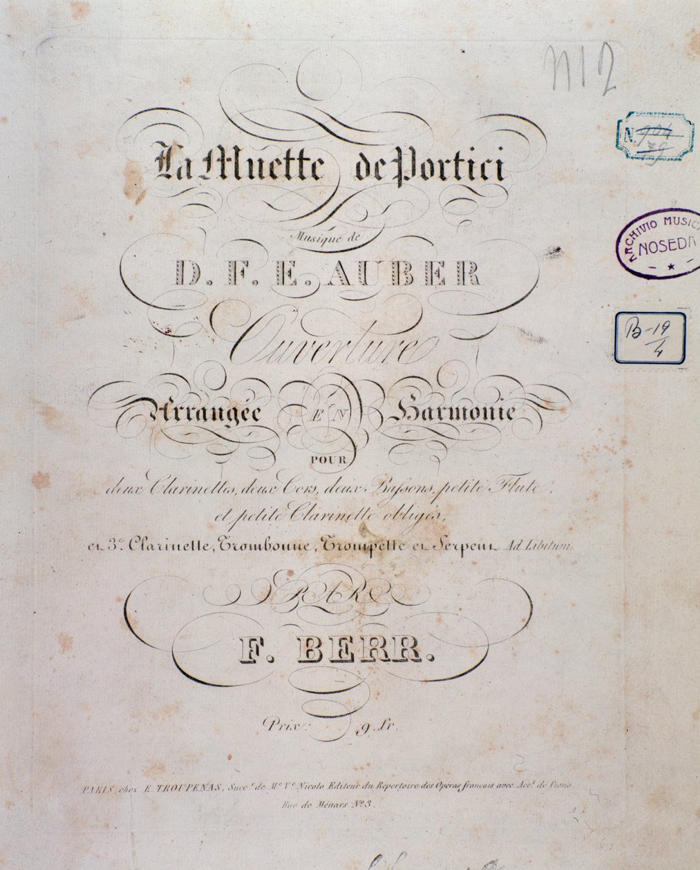 Eröffnung der Oper La muette de Portici von D. F. Auber von Unknown artist