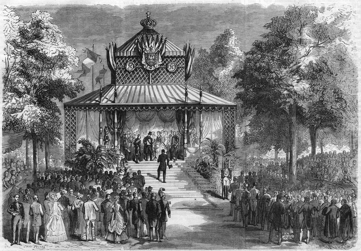 Orleans-Fest: Besuch von Kaiser Napoleon III (Charles Louis Napoleon Bonaparte, bekannt als Louis Napoleon Bonaparte) von Unknown artist
