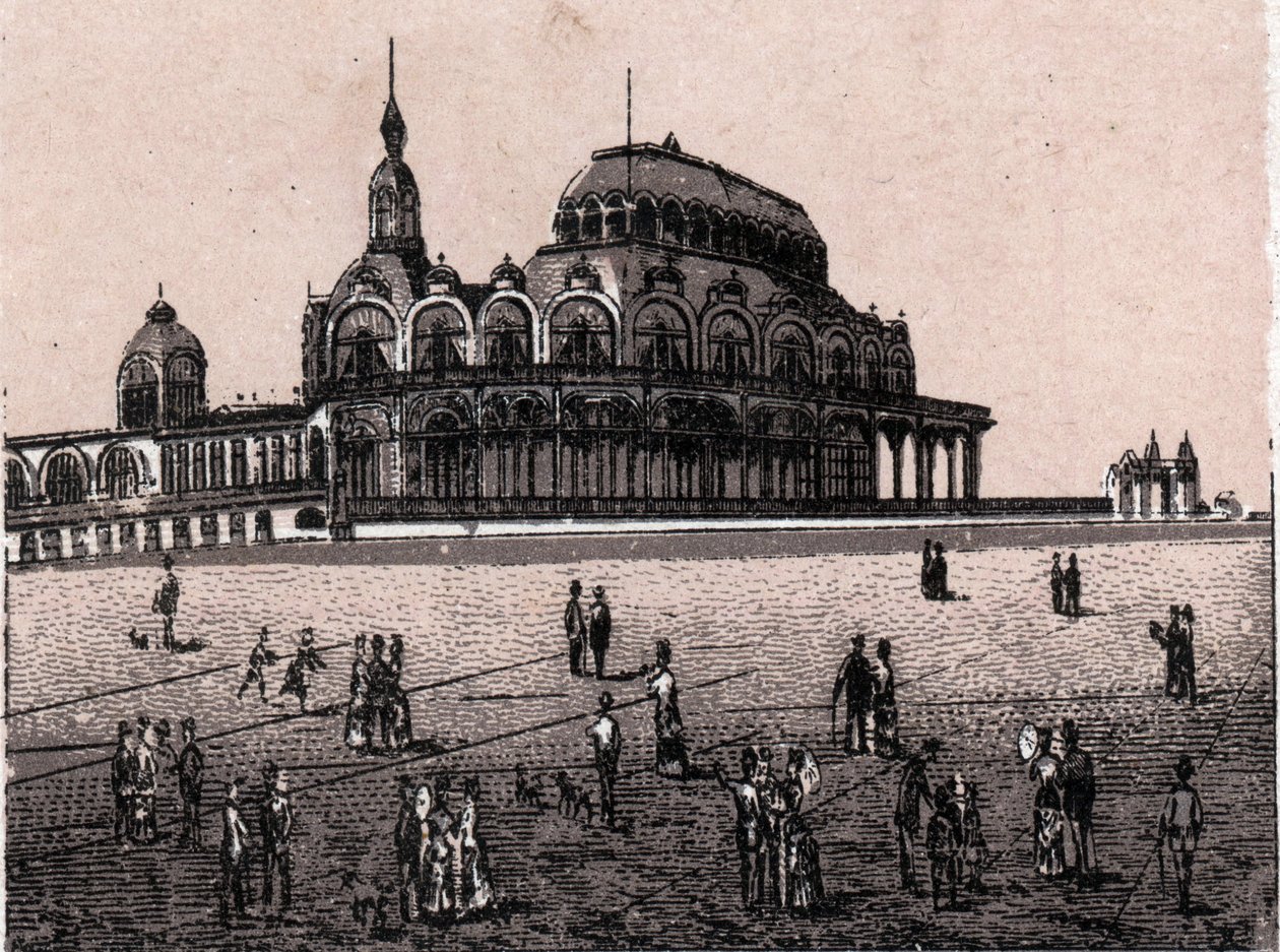 Ostende, Belgien: Blick auf das Kursaal Digue (Casino). in „Die Welt illustriert 168 Ansichten“. Undatiert (spätes 19. Jahrhundert) von Unknown artist