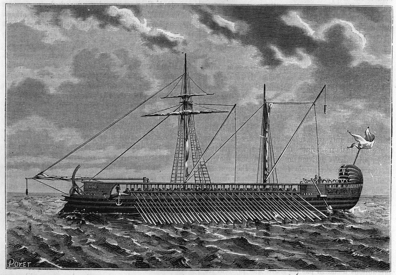 Übersicht einer athenischen Triere von Unknown artist