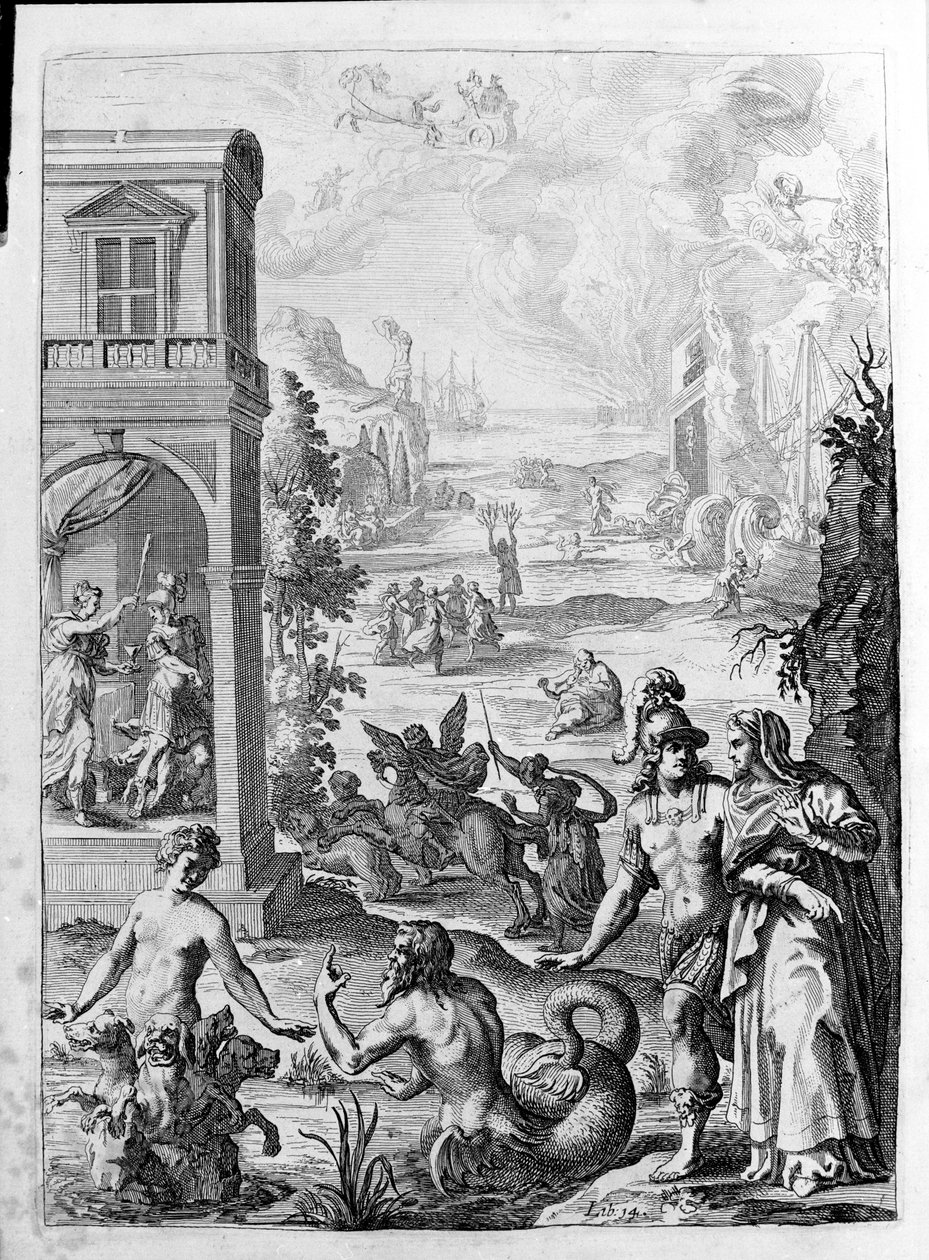 Ovid - Illustration für Buch 15 - (P. Ovidii Nasonis Metamorphose libri XV mit Anmerkungen von Thomas Farnaby (Farnabia) (1575-1647)) von Unknown artist