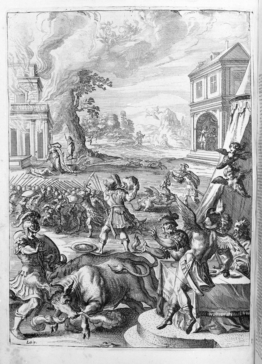 Ovid (Ovidius) - Illustration für Buch 15 - (P. Ovidii Nasonis Metamorphose libri XV mit Anmerkungen von TH. Farnabii.) Anmerkung von Thomas Farnaby (Farnabia) (1575-1647) von Unknown artist