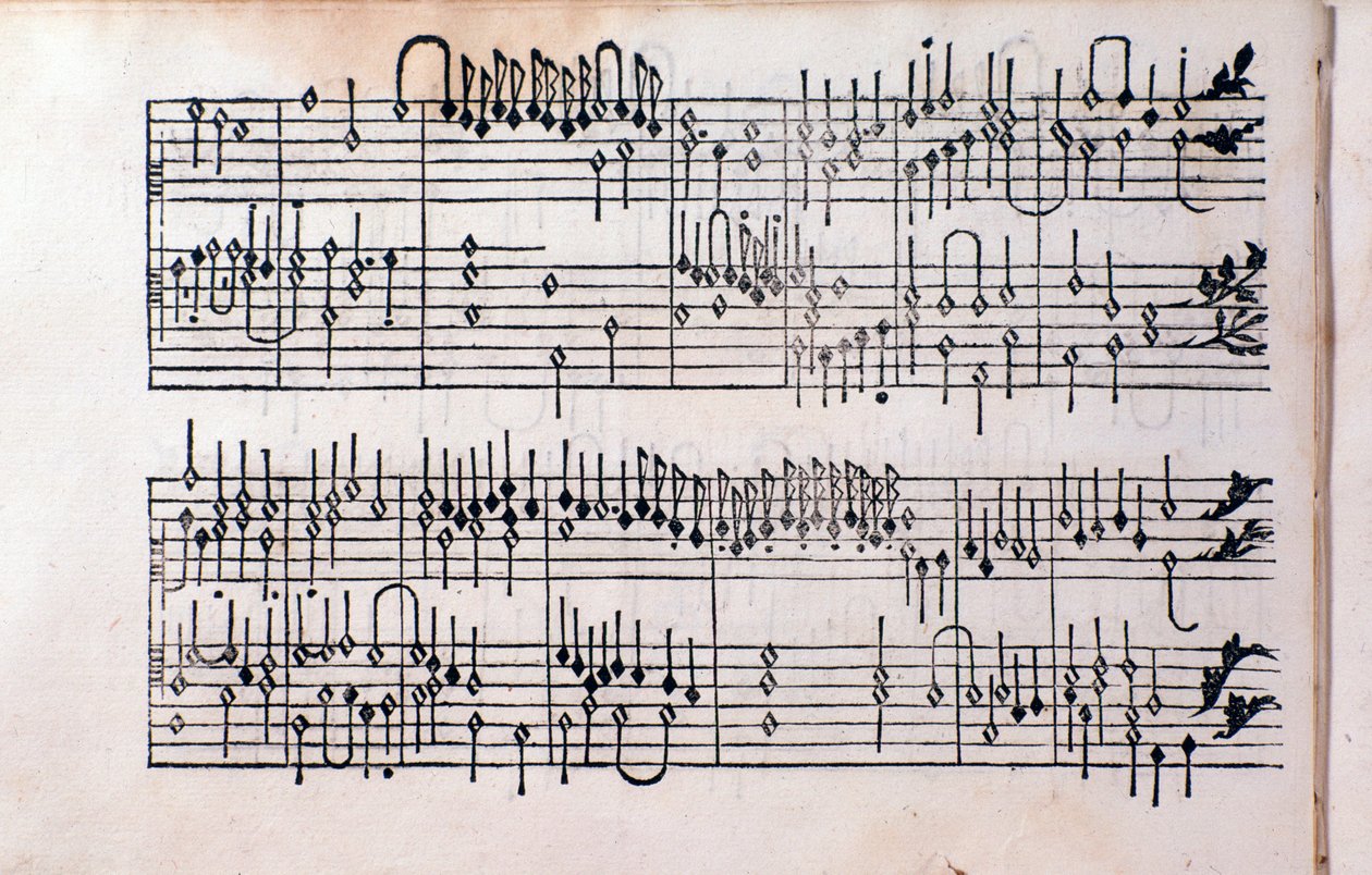 Seite aus Tablature, Buch 1 von Girolamo Cavazzoni von Unknown artist