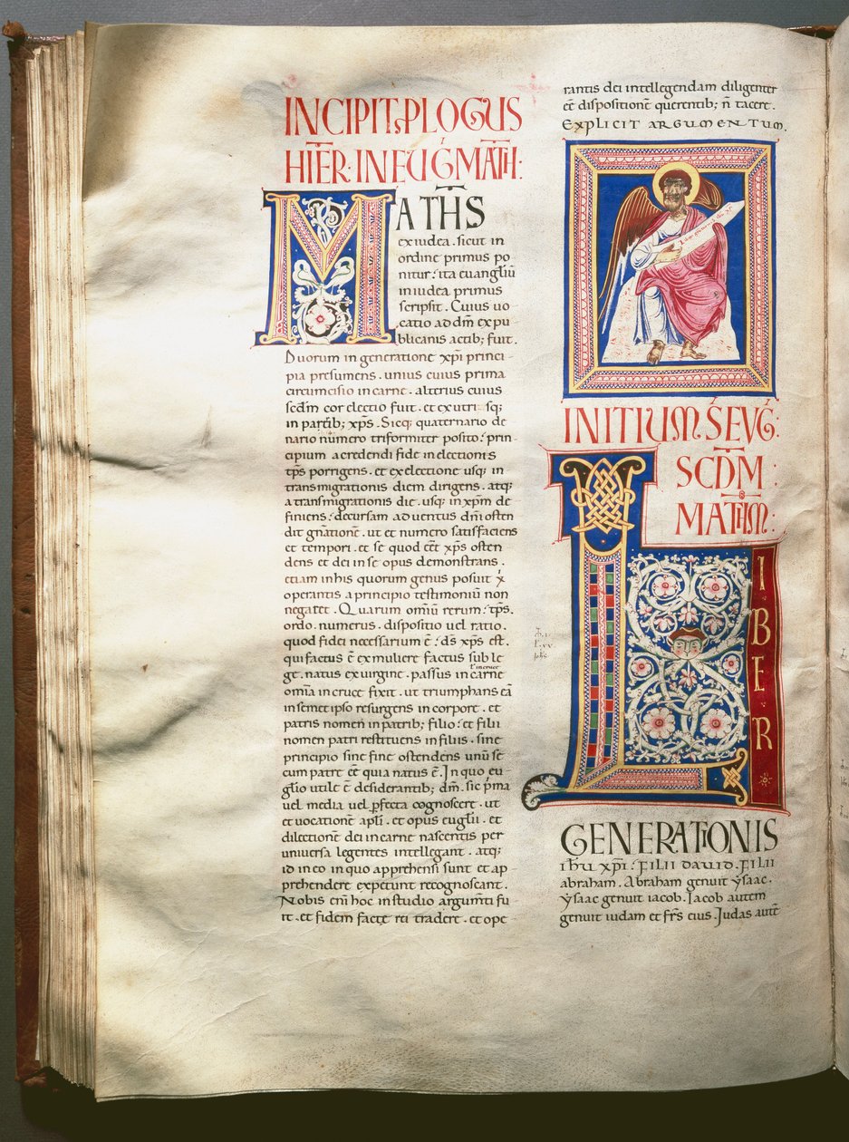 Seite eines Exultet (liturgisches Lied) (Ms.724/3-Carta7) Ein illuminiertes Manuskript aus dem 12. Jahrhundert. Rom, Biblioteca Casanatense von Unknown artist