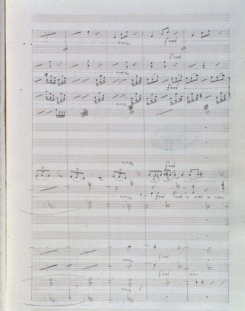 Seite der Partitur für Waverley Opus 1, Ouvertüre von Hector Berlioz von Unknown artist