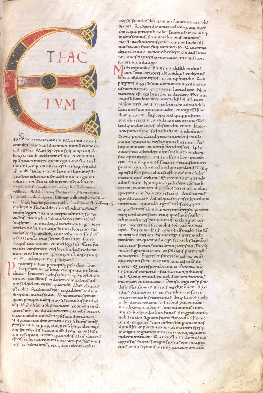 Seite mit Großbuchstaben "Et Factotum," 11. Jahrhundert von Unknown artist