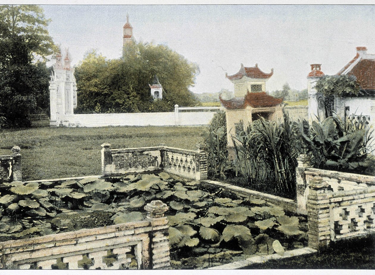 Pagode des Pinsels in Hanoi - in „Around the World“, Ende des 19. Jahrhunderts von Unknown artist