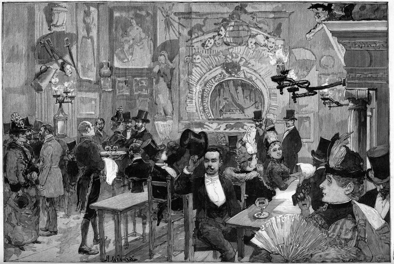 Paris 1887: Das Schattentheater im Kabarett „Le Chat Noir“ von Unknown artist