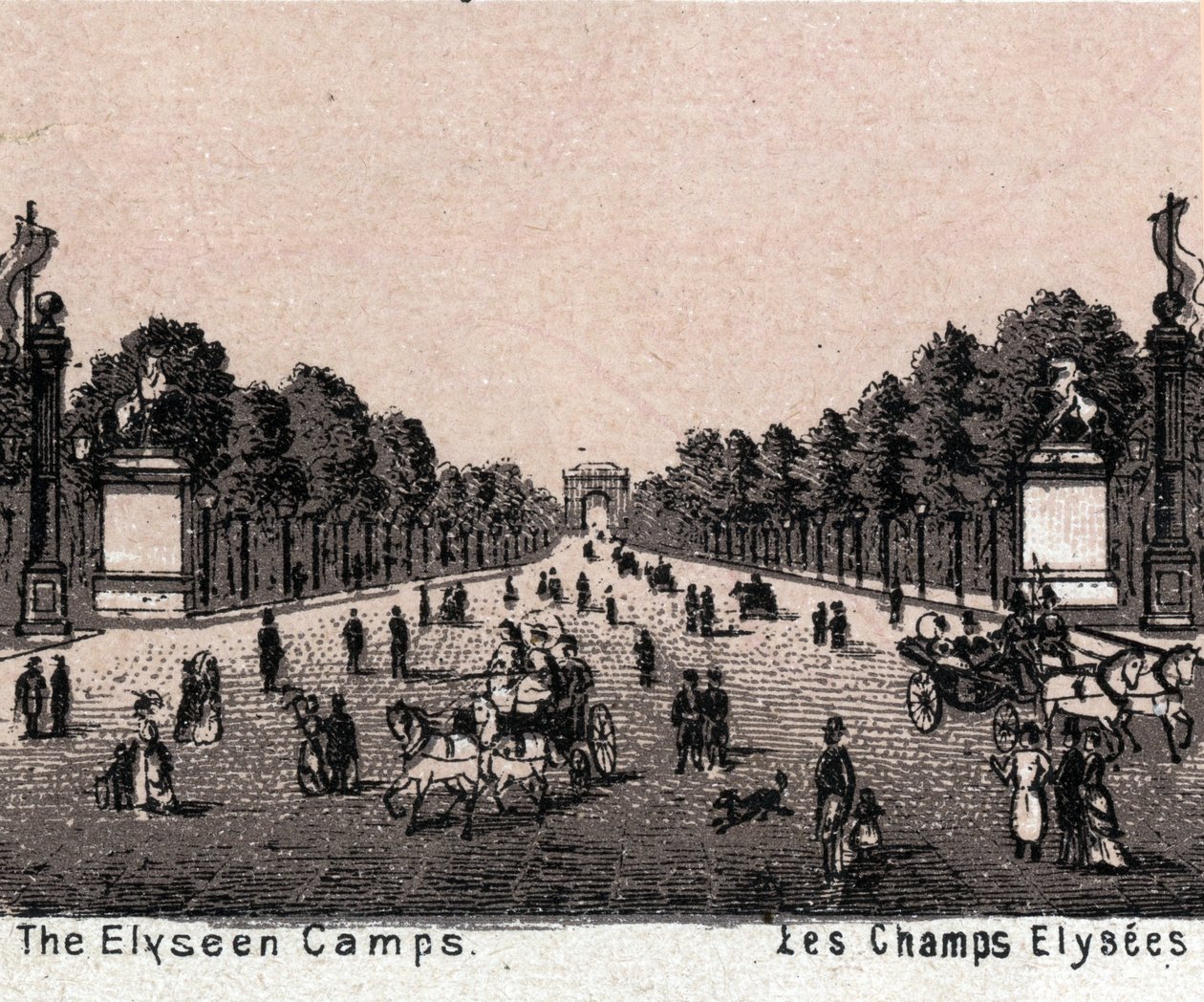 Paris, Frankreich: Blick auf die Champs-Élysées. aus 