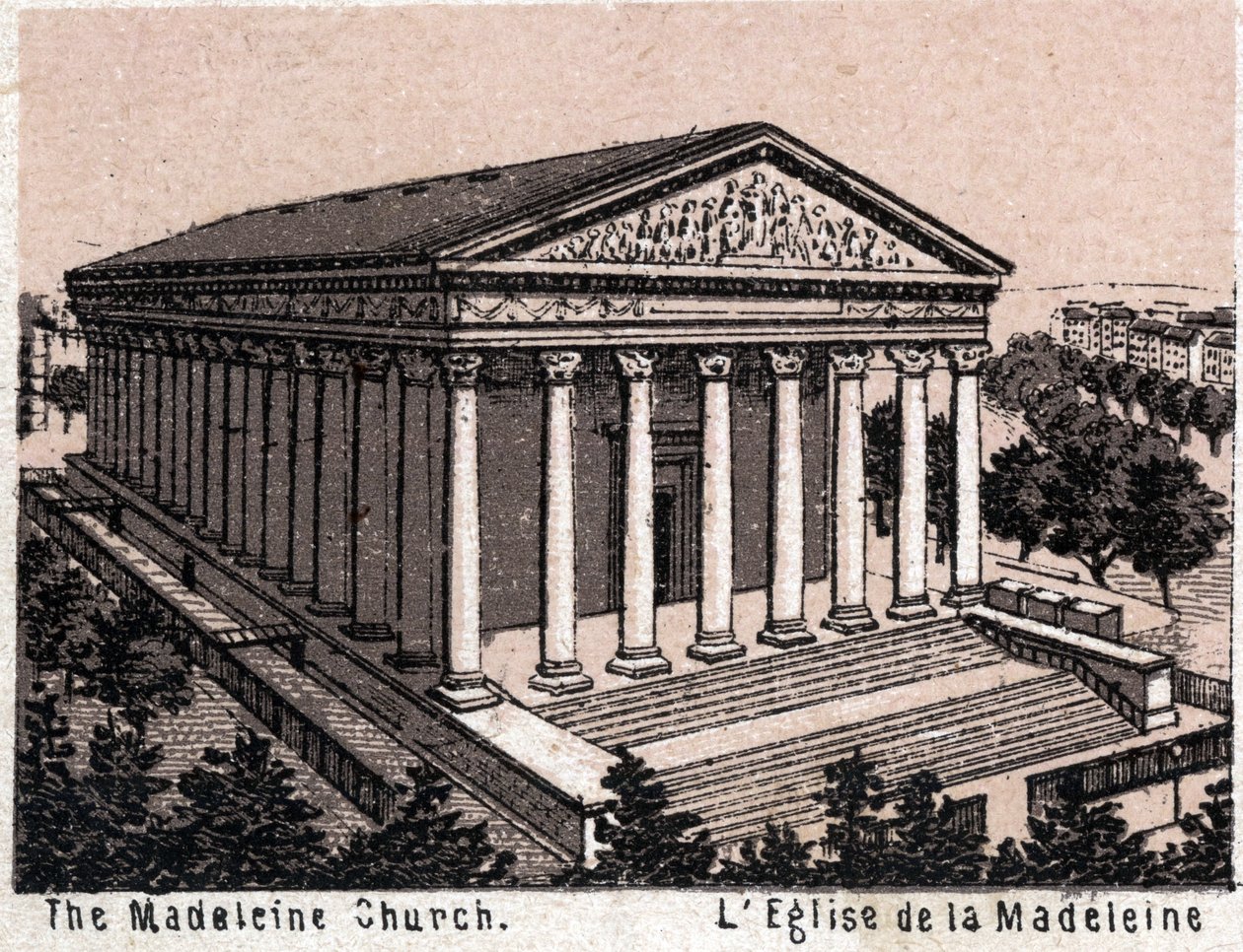Paris, Frankreich: Blick auf die Madeleine-Kirche von Unknown artist
