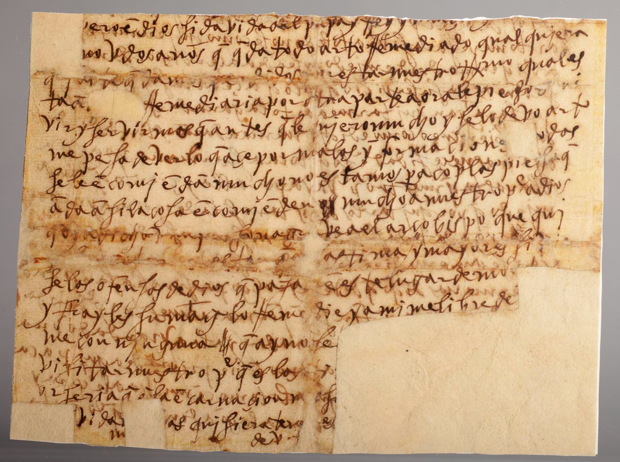 Teil eines Manuskripts. Brief Nr. 96 von der Heiligen Teresa an ihre Nichte Mutter María Bautista. Papier. Teil 1. 30. November 1575 von Unknown artist